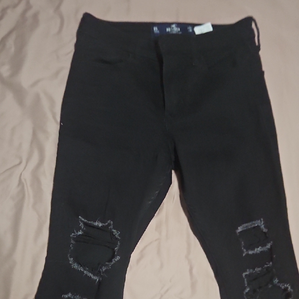 Hollister Black Distressed Skinny Jeans